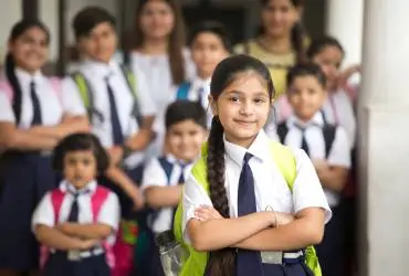 school students posing background